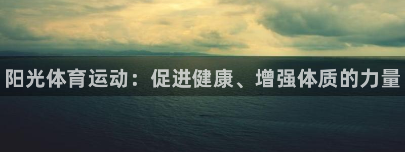 vsport体育官方正版app开户：阳光体育运动：促